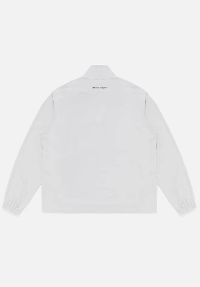 Shop MKI LIGHTWEIGHT SHELL QUARTER ZIP Light Grey MKI MIYUKI ZOKU Outerwear
