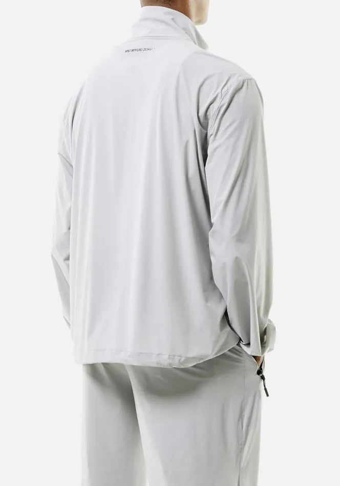 Shop MKI LIGHTWEIGHT SHELL QUARTER ZIP Light Grey MKI MIYUKI ZOKU Outerwear