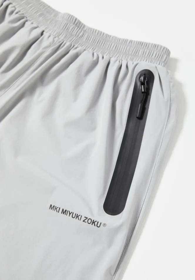 Shop MKI LIGHTWEIGHT SHELL TRACK SHORTS Light Grey MKI MIYUKI ZOKU Shorts