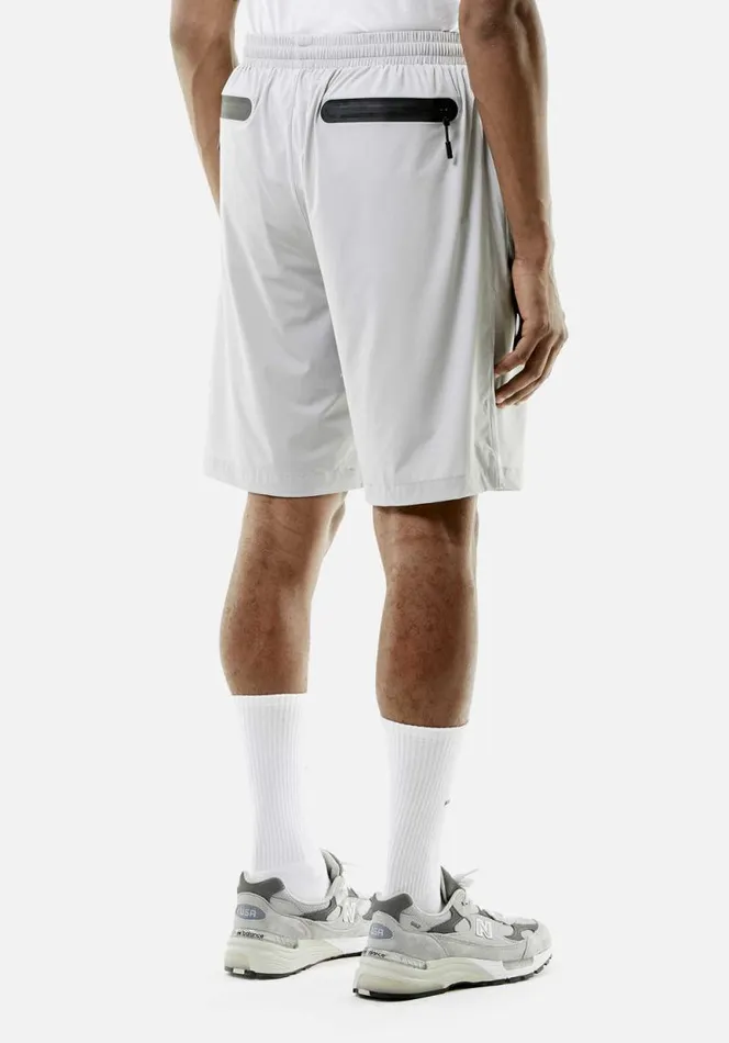 Shop MKI LIGHTWEIGHT SHELL TRACK SHORTS Light Grey MKI MIYUKI ZOKU Shorts