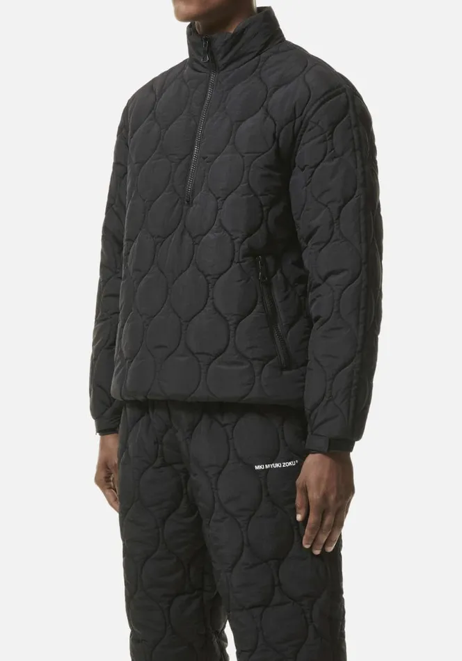 Shop MKI LINER QUARTER ZIP Black MKI MIYUKI ZOKU Outerwear
