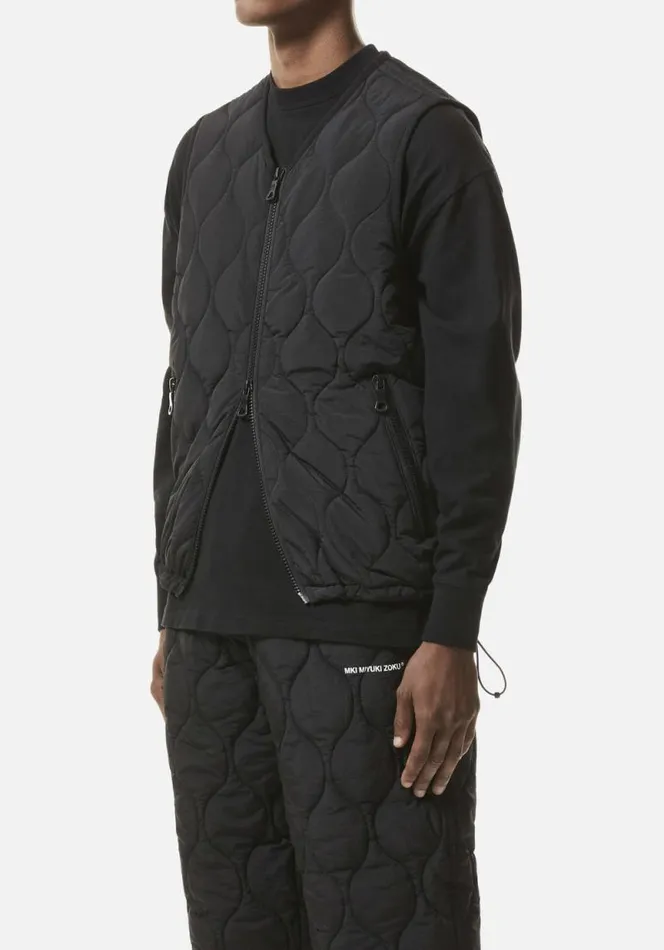 Shop MKI LINER VEST Black MKI MIYUKI ZOKU Outerwear