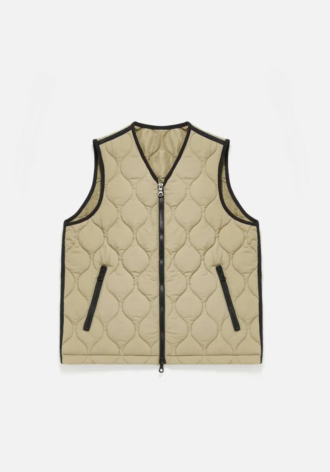 Shop MKI LINER VEST Khaki MKI MIYUKI ZOKU Outerwear