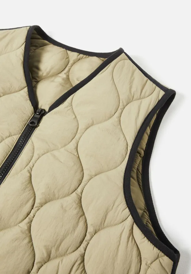 Shop MKI LINER VEST Khaki MKI MIYUKI ZOKU Outerwear