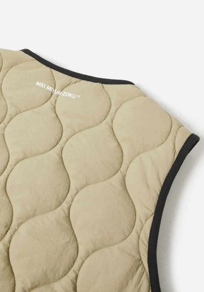 Shop MKI LINER VEST Khaki MKI MIYUKI ZOKU Outerwear