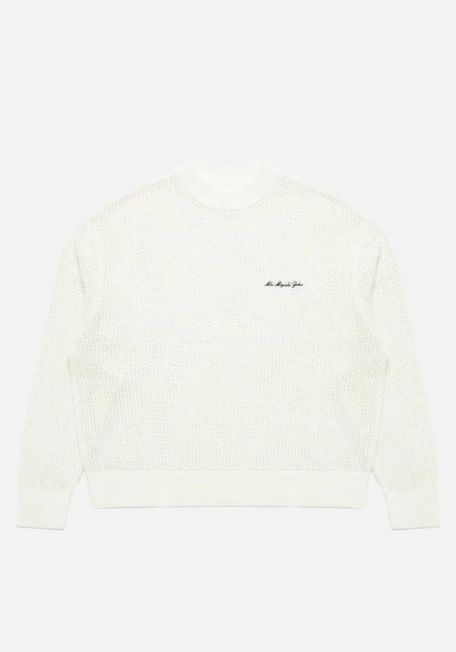 Shop MKI LOOSE GAUGE CREW Off White MKI MIYUKI ZOKU Knitwear