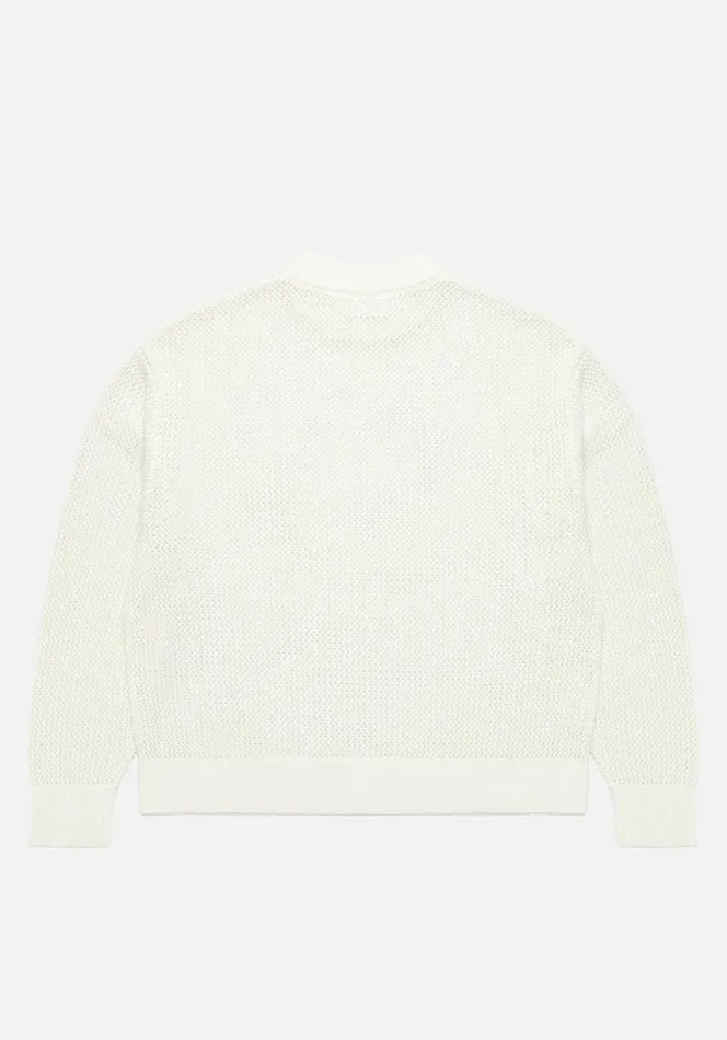 Shop MKI LOOSE GAUGE CREW Off White MKI MIYUKI ZOKU Knitwear Shop MKI LOOSE GAUGE CREW Off White MKI MIYUKI ZOKU Knitwear