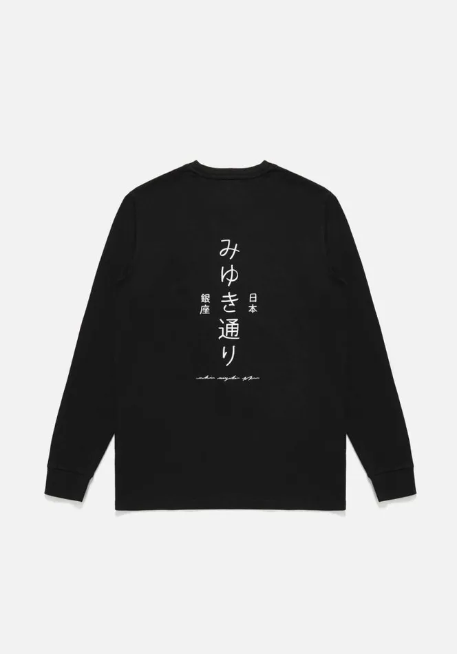 Shop MKI MIYUKI STREET LONGSLEEVE Black MKI MIYUKI ZOKU TShirts