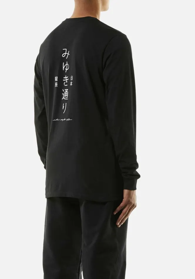 Shop MKI MIYUKI STREET LONGSLEEVE Black MKI MIYUKI ZOKU TShirts