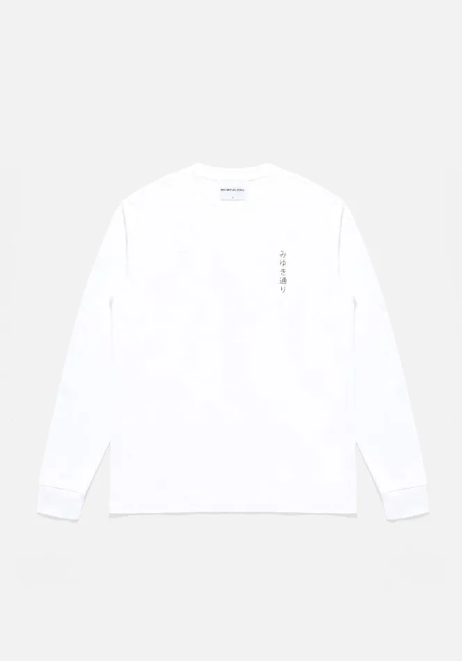Shop MKI MIYUKI STREET LONGSLEEVE White MKI MIYUKI ZOKU TShirts