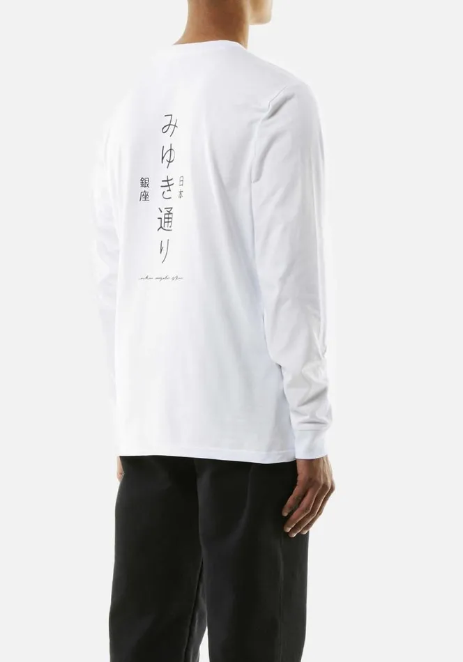 Shop MKI MIYUKI STREET LONGSLEEVE White MKI MIYUKI ZOKU TShirts