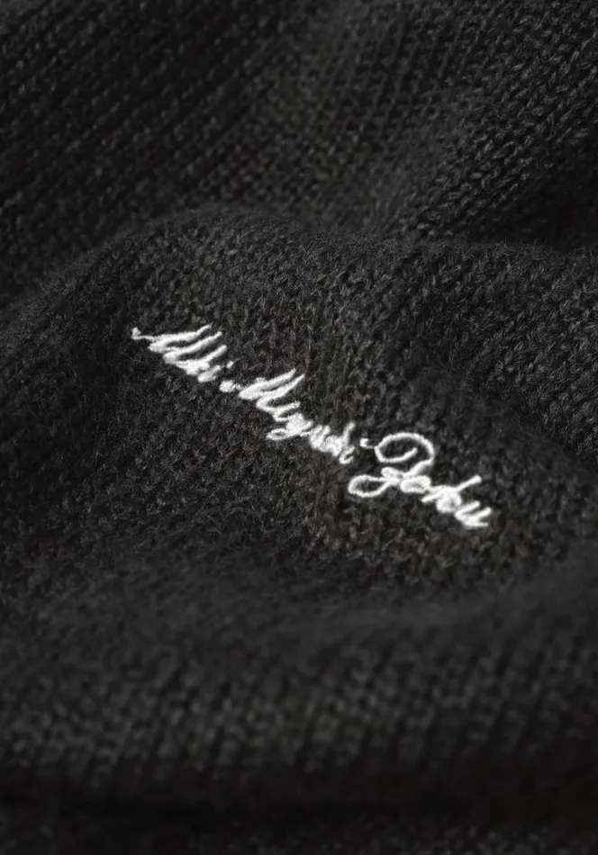Shop MKI MOHAIR BLEND KNIT TRACK JACKET Black MKI MIYUKI ZOKU Knitwear