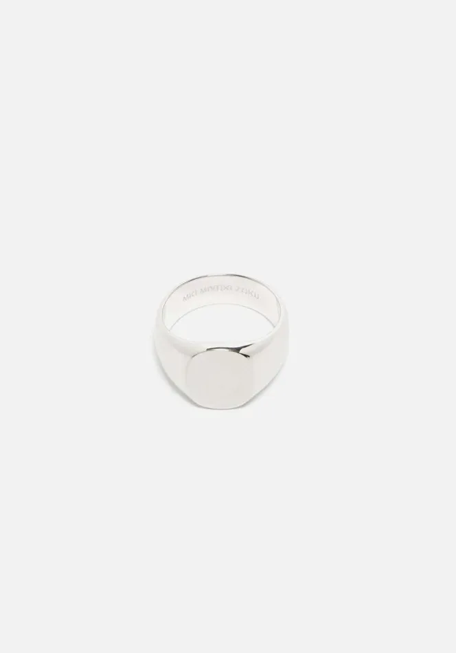 Shop MKI OVAL SIGNET RING Polished MKI MIYUKI ZOKU Jewellery