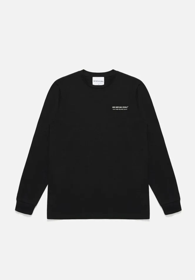 Shop MKI PHONETIC LONGSLEEVE Black MKI MIYUKI ZOKU TShirts