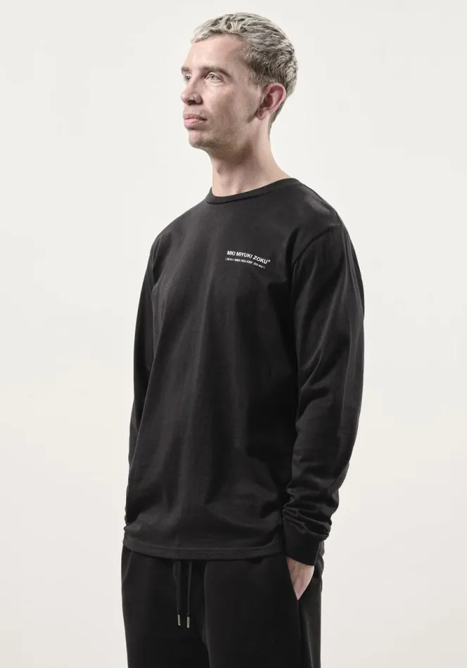 Shop MKI PHONETIC LONGSLEEVE Black MKI MIYUKI ZOKU TShirts
