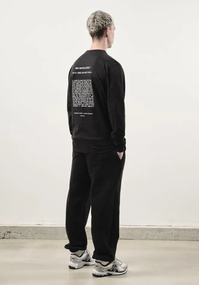 Shop MKI PHONETIC LONGSLEEVE Black MKI MIYUKI ZOKU TShirts