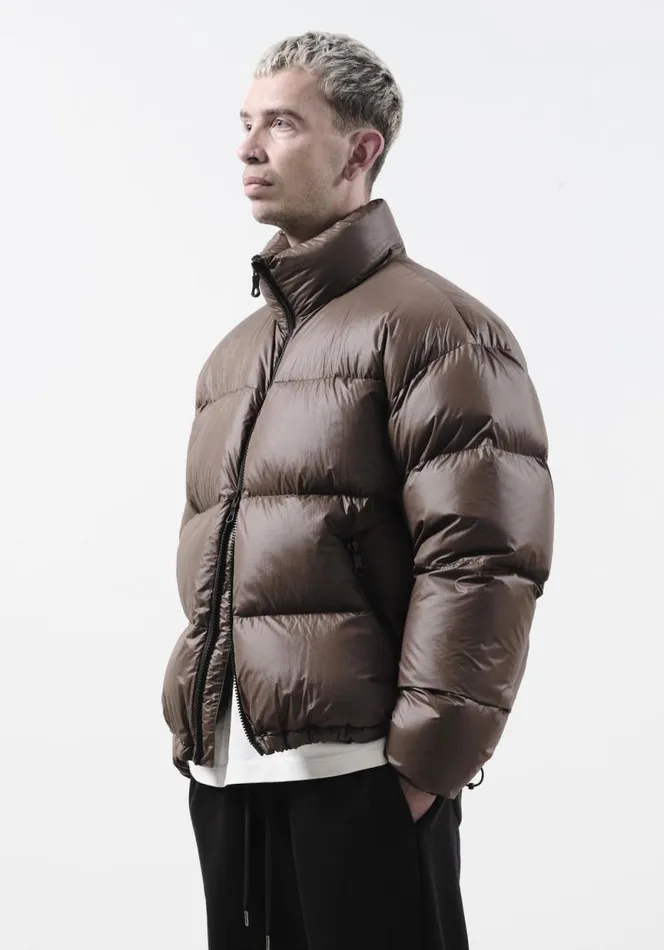 Shop MKI RIPSTOP BUBBLE JACKET Brown MKI MIYUKI ZOKU Outerwear