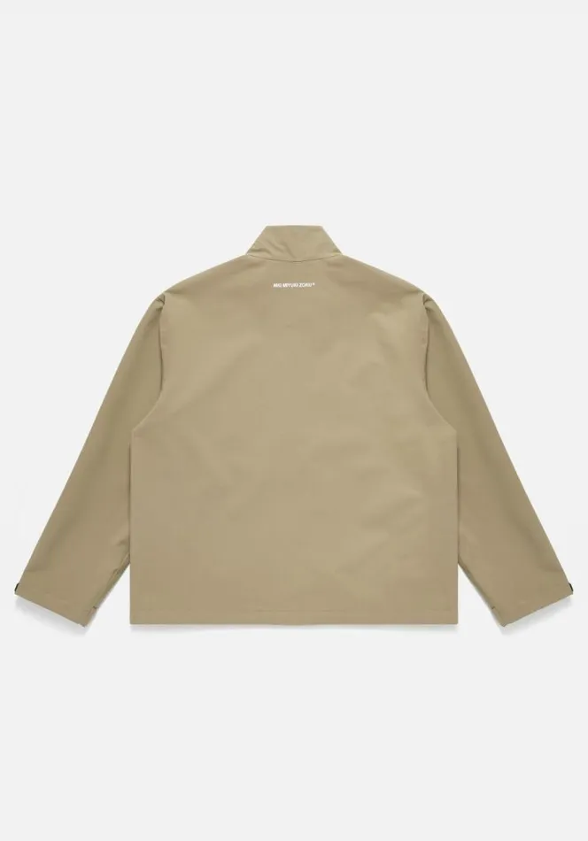 Shop MKI SHELL QUARTER ZIP Khaki MKI MIYUKI ZOKU Outerwear