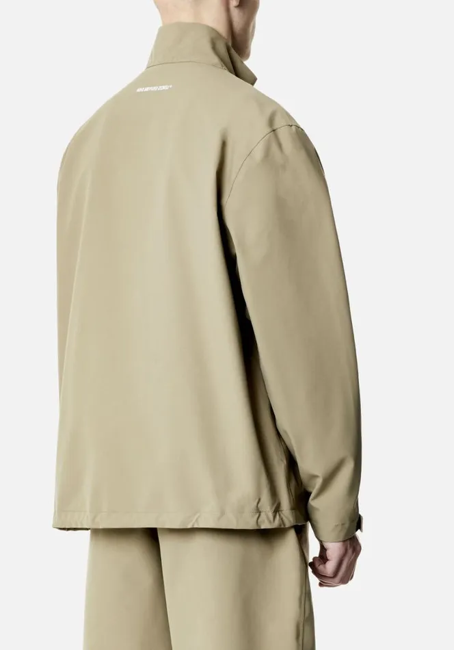 Shop MKI SHELL QUARTER ZIP Khaki MKI MIYUKI ZOKU Outerwear