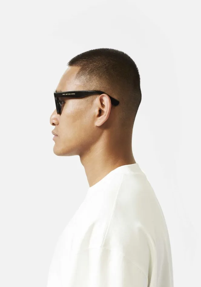 Shop MKI SQUARE ACETATE SUNGLASSES Black MKI MIYUKI ZOKU Eyewear Shop MKI SQUARE ACETATE SUNGLASSES Black MKI MIYUKI ZOKU Eyewear