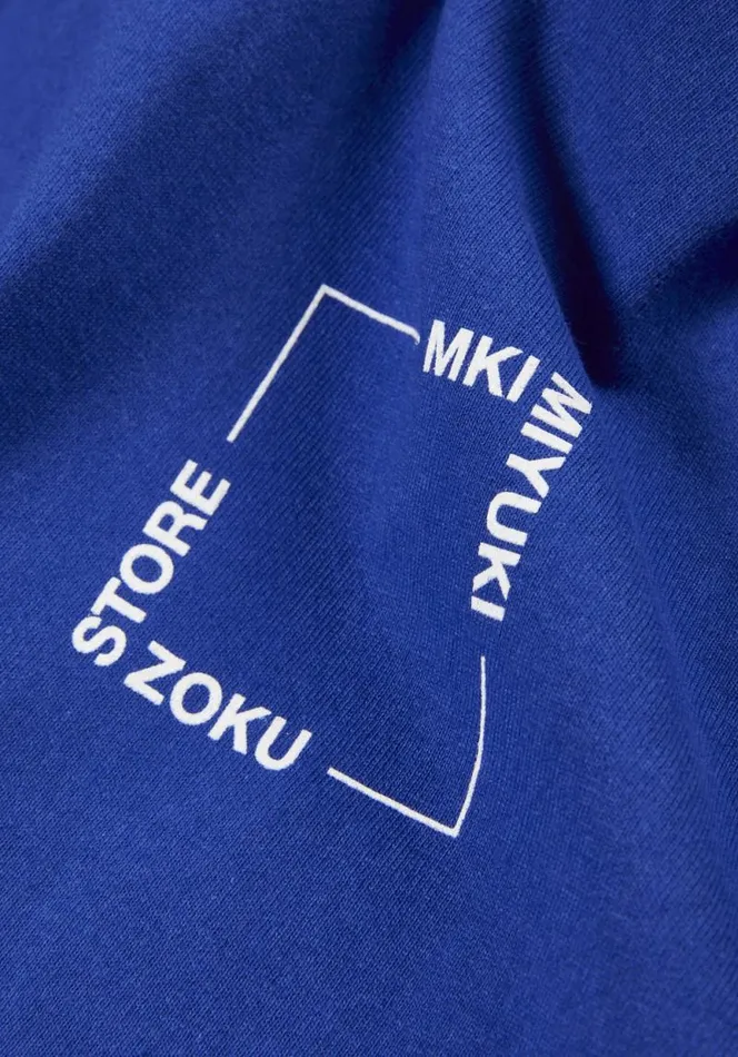 Shop MKI SQUARE LONGSLEEVE Royal Blue MKI MIYUKI ZOKU TShirts