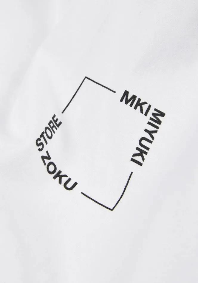 Shop MKI SQUARE LONGSLEEVE White MKI MIYUKI ZOKU TShirts