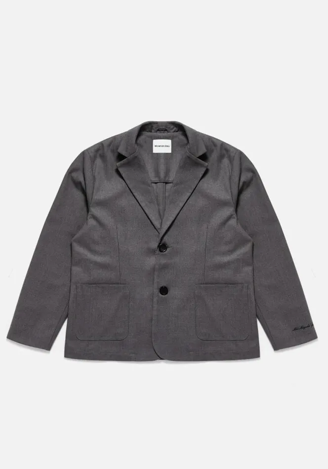 Shop MKI SUIT JACKET Charcoal MKI MIYUKI ZOKU Outerwear