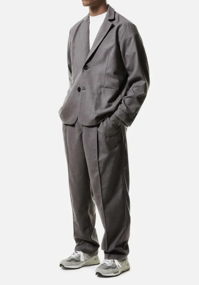 Shop MKI SUIT JACKET Charcoal MKI MIYUKI ZOKU Outerwear