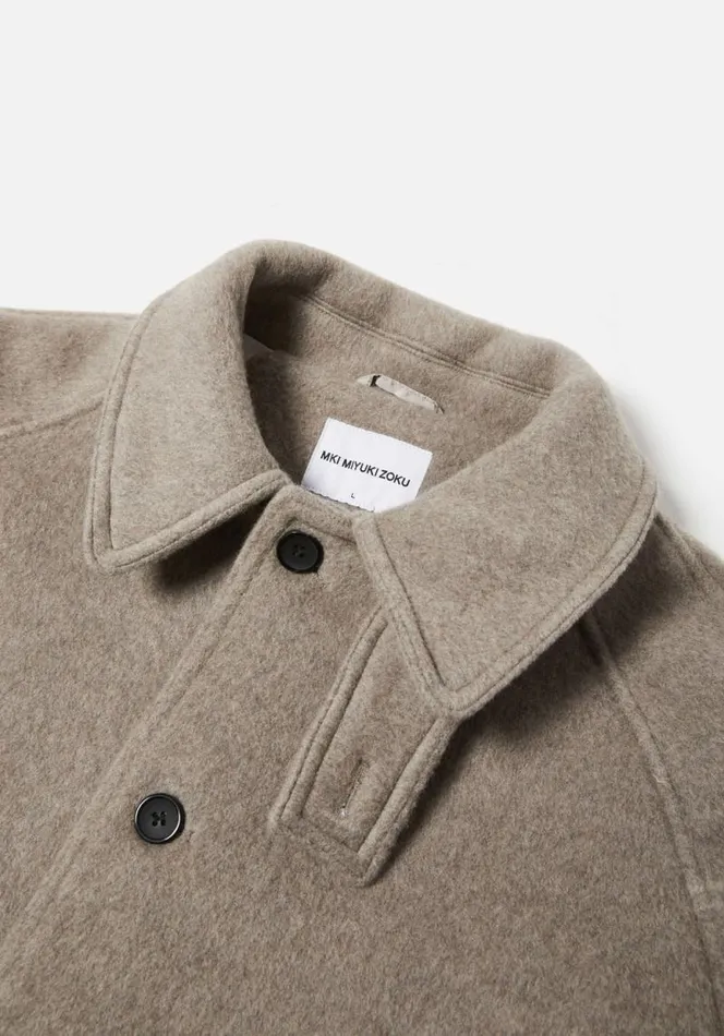Shop MKI WOOL CAR COAT Sand MKI MIYUKI ZOKU Outerwear