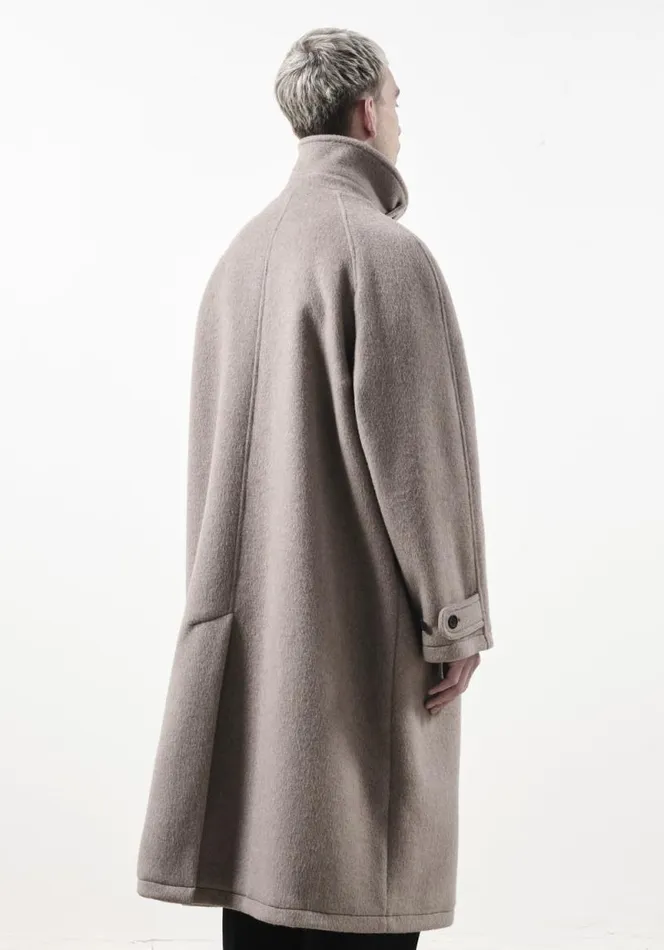 Shop MKI WOOL CAR COAT Sand MKI MIYUKI ZOKU Outerwear
