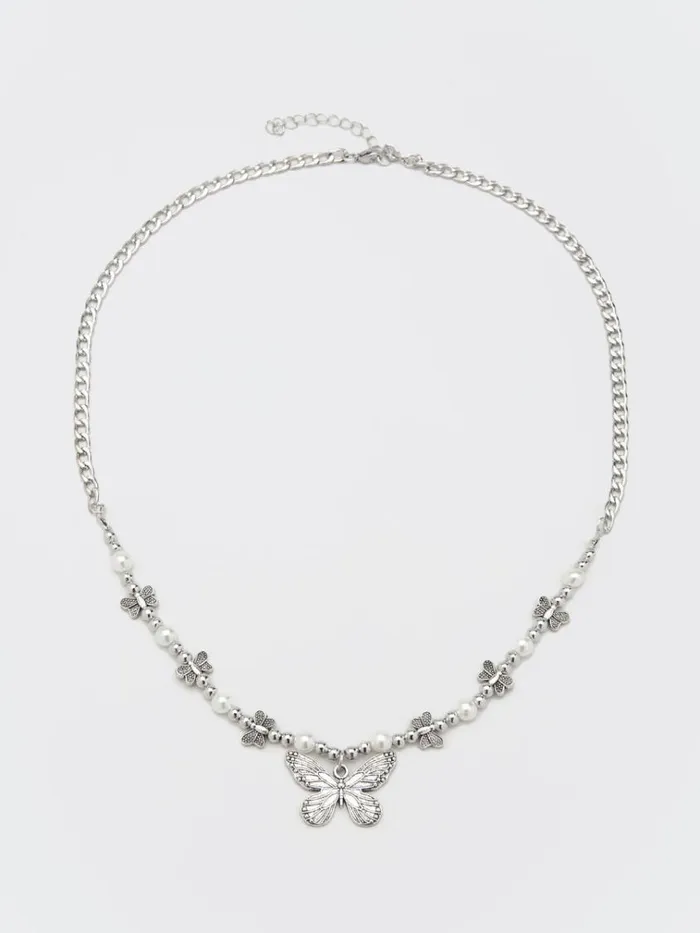 Shop Mythical Butterfly Pearl Necklace Minga London Accessories