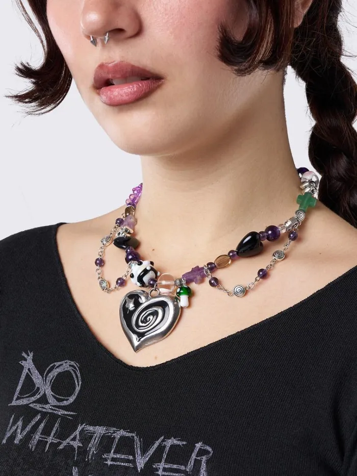 Shop Never Ending Love Beaded Necklace Minga London Accessories