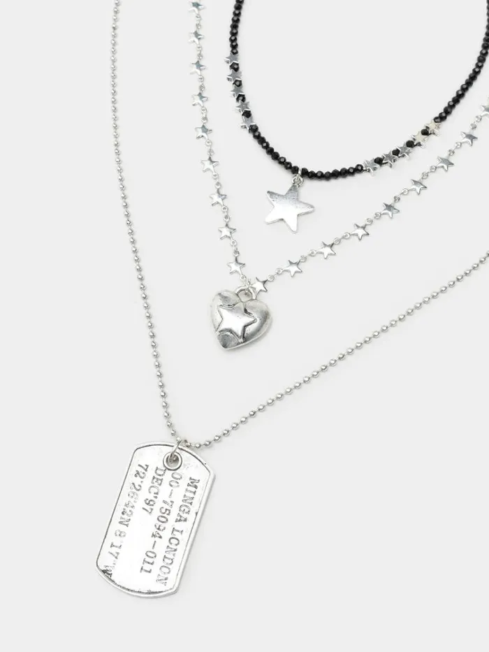 Shop Never Lost Three Piece Necklace Set Minga London Accessories