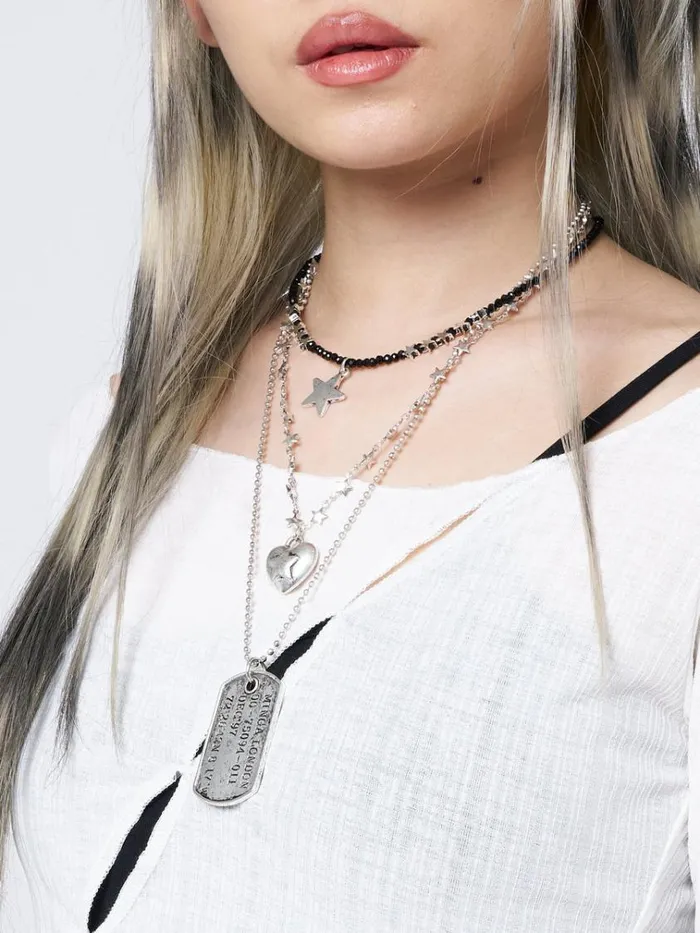 Shop Never Lost Three Piece Necklace Set Minga London Accessories