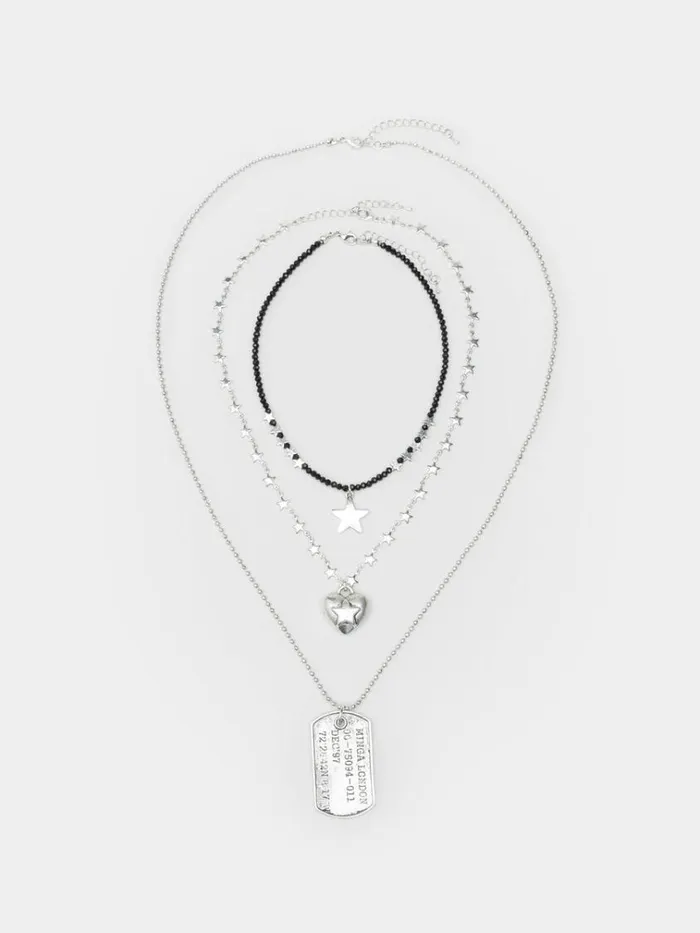Shop Never Lost Three Piece Necklace Set Minga London Accessories