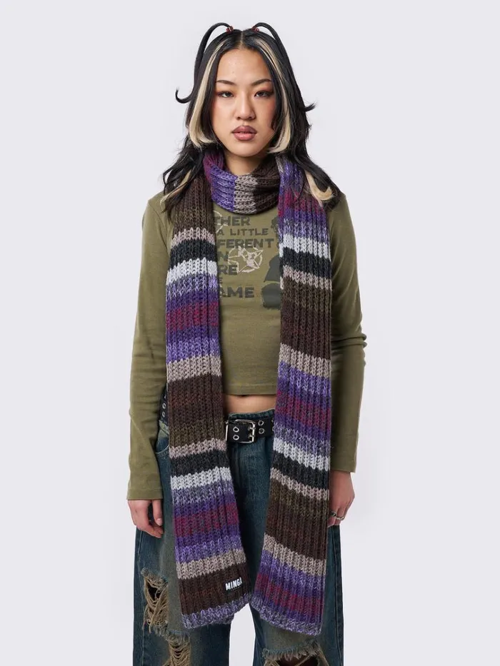 Shop Nova Multi Coloured Textured Scarf Minga London Accessories