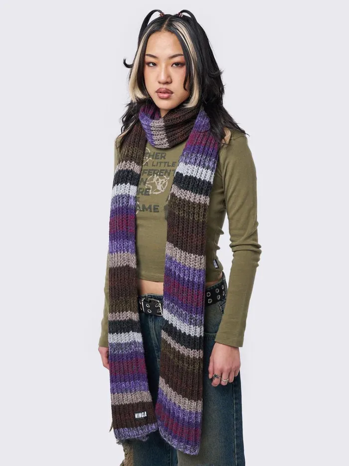 Shop Nova Multi Coloured Textured Scarf Minga London Accessories