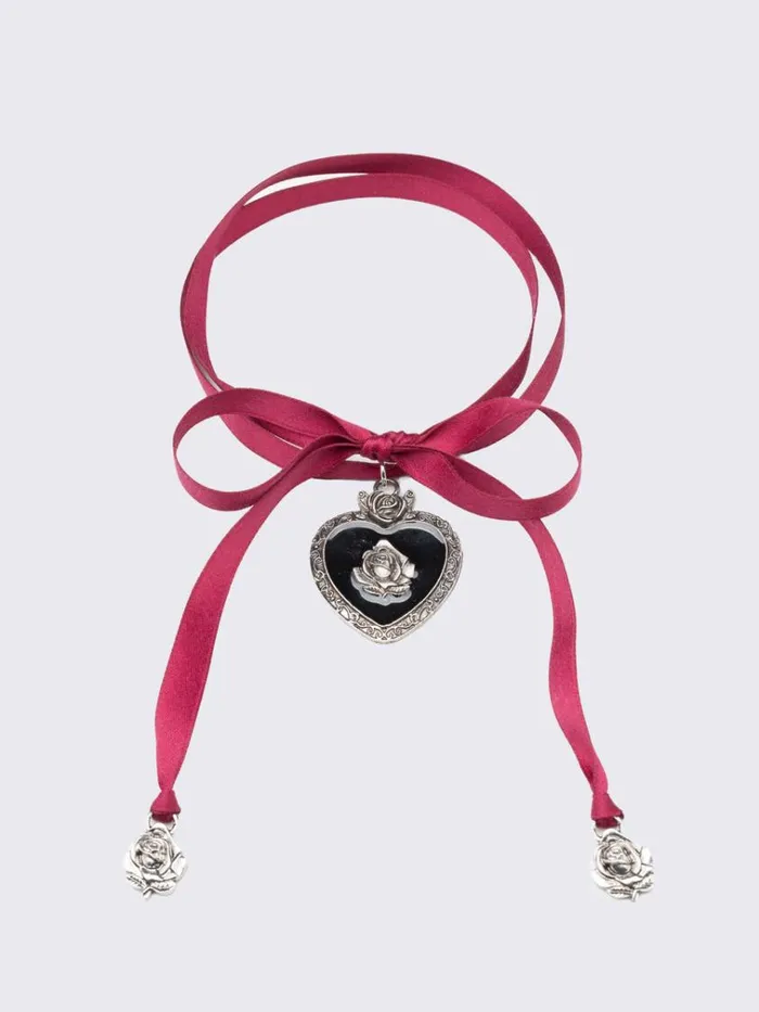 Shop Pandora Heart Satin Ribbon Choker Minga London Accessories