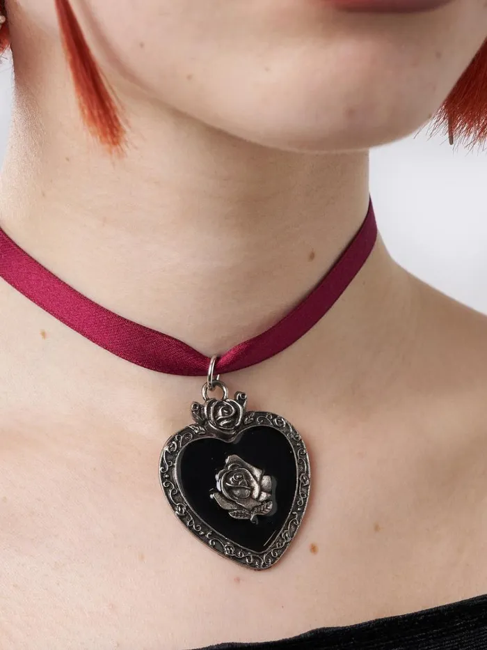 Shop Pandora Heart Satin Ribbon Choker Minga London Accessories