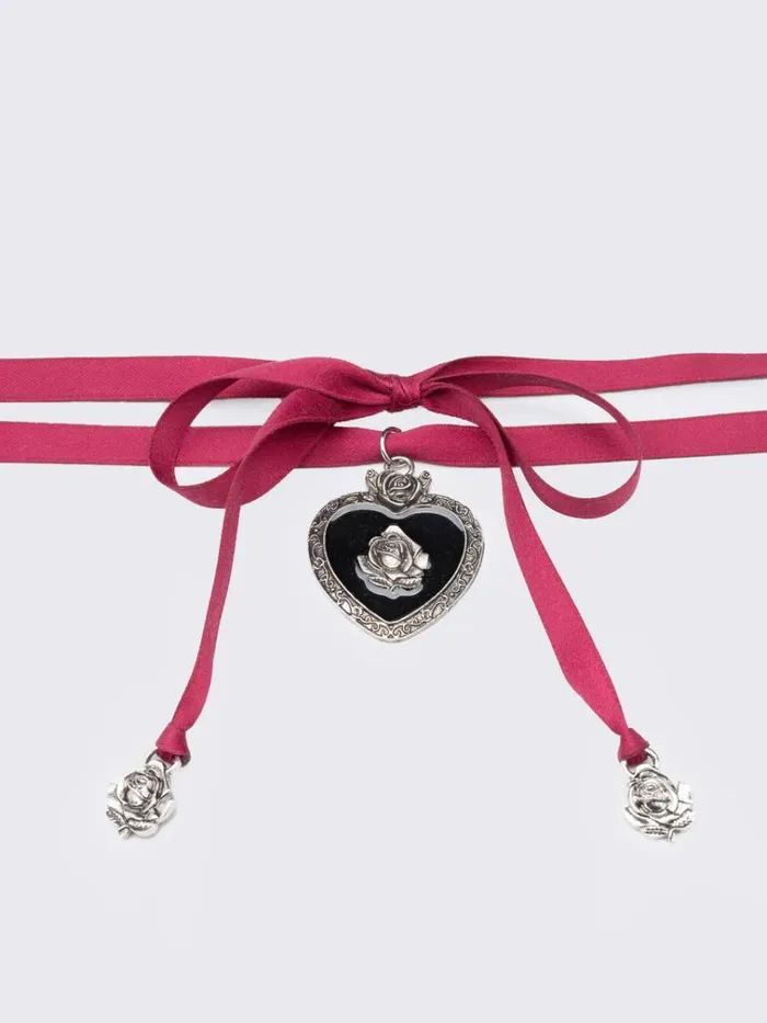 Shop Pandora Heart Satin Ribbon Choker Minga London Accessories