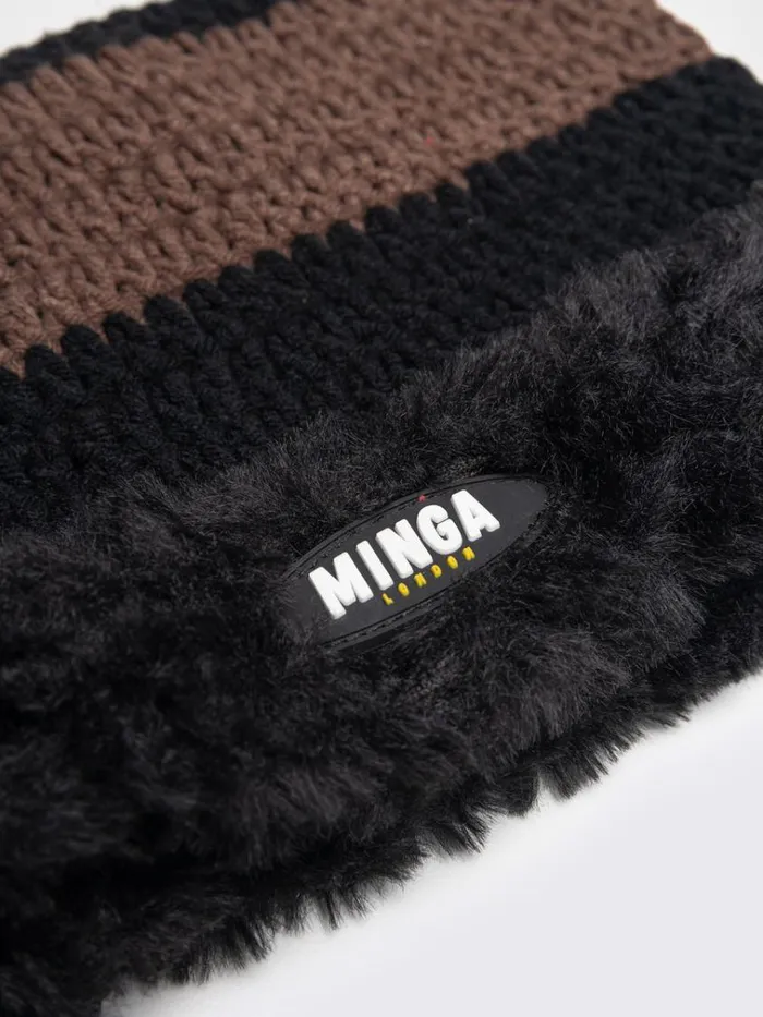 Shop Skylar Star Brown Tie Knit Hat Minga London Accessories Shop Skylar Star Brown Tie Knit Hat Minga London Accessories