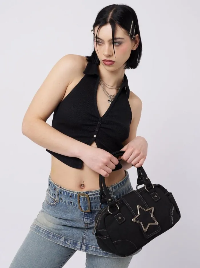 Shop Star Girl Black Y2k Handbag Minga London Accessories