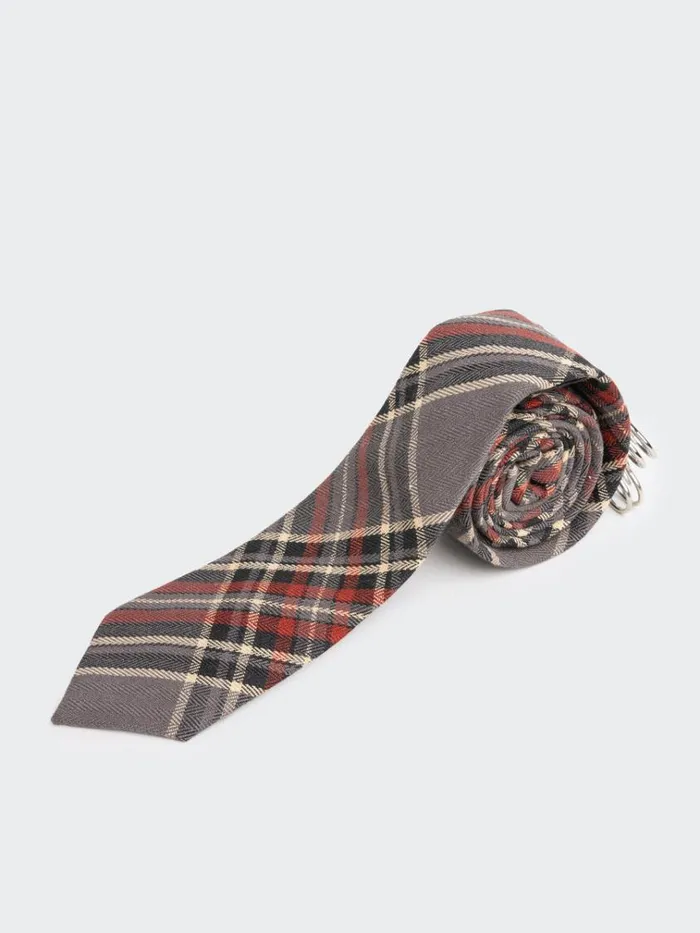 Shop Tegan Safety Pin Tartan Tie Minga London Accessories