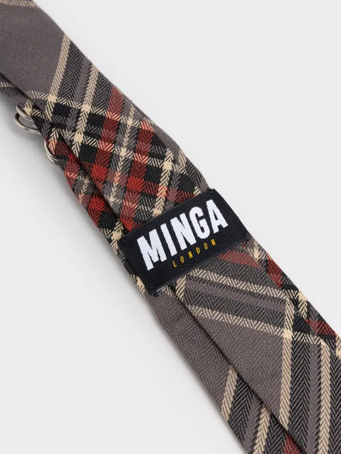 Shop Tegan Safety Pin Tartan Tie Minga London Accessories