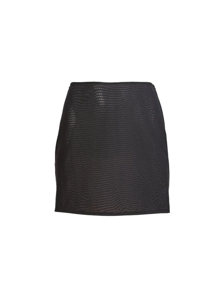 Shorts and Skirts Clothing Fleur Du Mal Mesh Mini Skirt Black