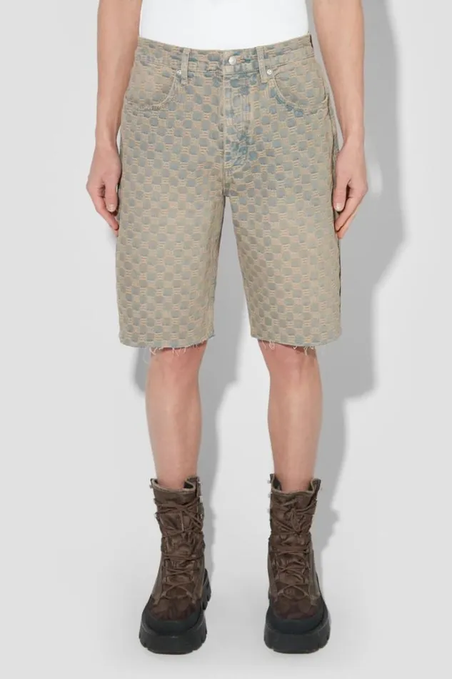 Shorts Men MISBHV Jacquard Denim Monogram Shorts Blue