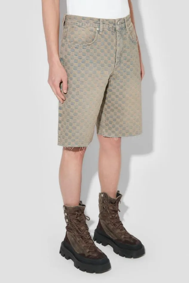 Shorts Men MISBHV Jacquard Denim Monogram Shorts Blue