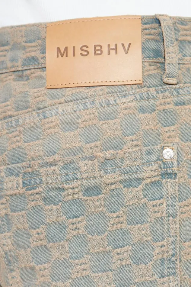 Shorts Men MISBHV Jacquard Denim Monogram Shorts Blue