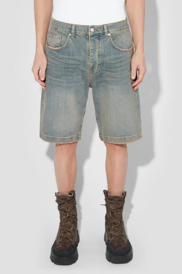 Shorts Men MISBHV Sunset Wash Baggy Denim Shorts Blue