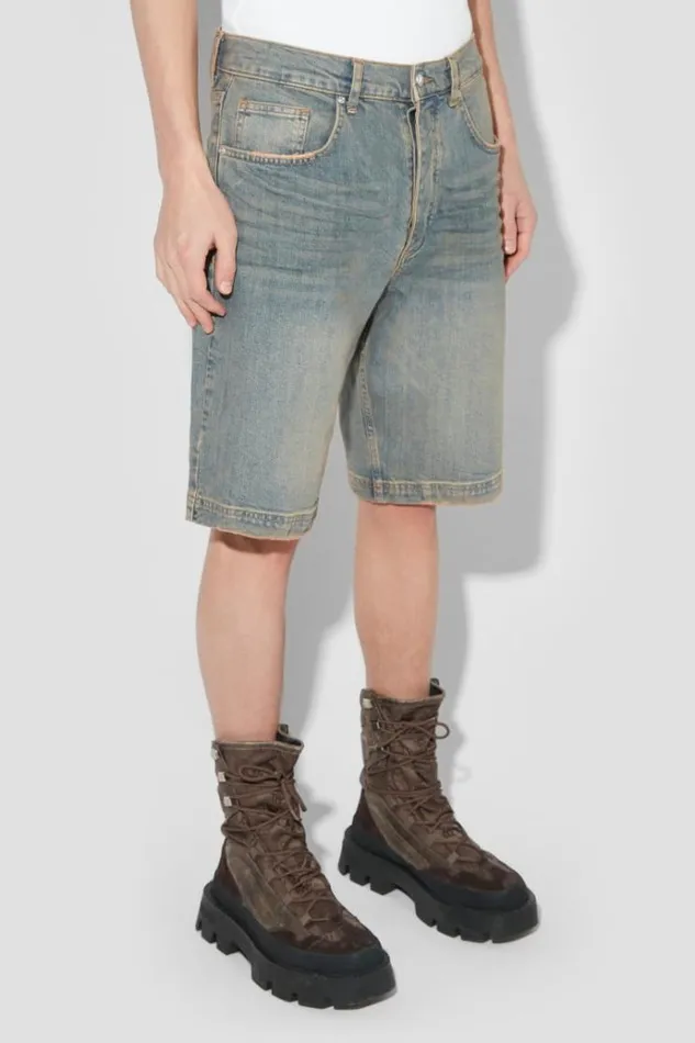 Shorts Men MISBHV Sunset Wash Baggy Denim Shorts Blue